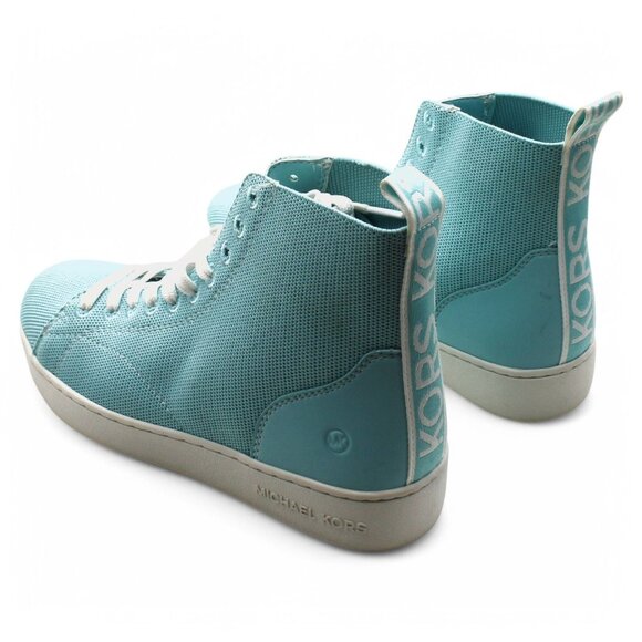 Michael Kors Women S Edie Knit Lace-up High-Top Sneakers Women S Shoes - Picture 7 of 8